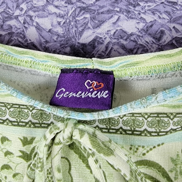 Green Mixed Pattern Maxi Skirt - Picture 2 of 6